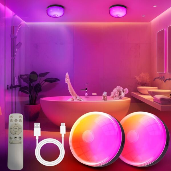 Rechargeable bathroom and ceiling lights